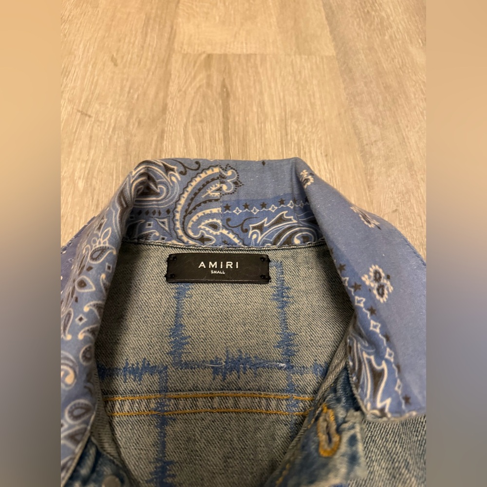Amiri Blue Patchwork Jean Jacket - image 3